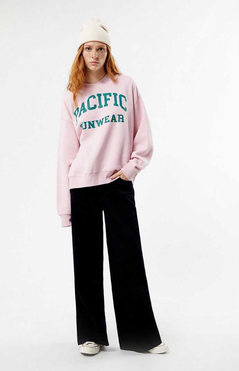 Dámské Mikiny PacSun Pacific Sunwear Surplice Oversized Růžové | 43HYMJULN