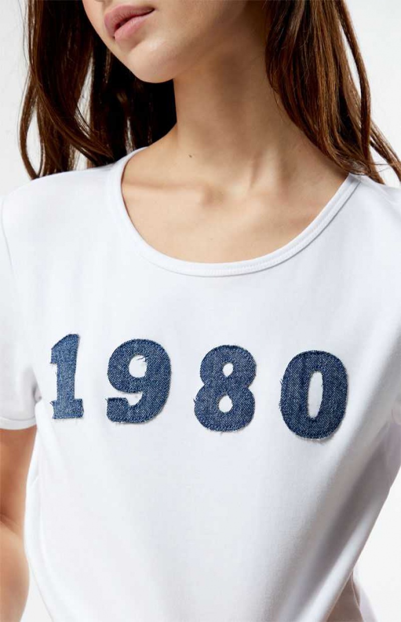 Dámské Topy PacSun 1980 Denim Bílé | 32HLQTIVX