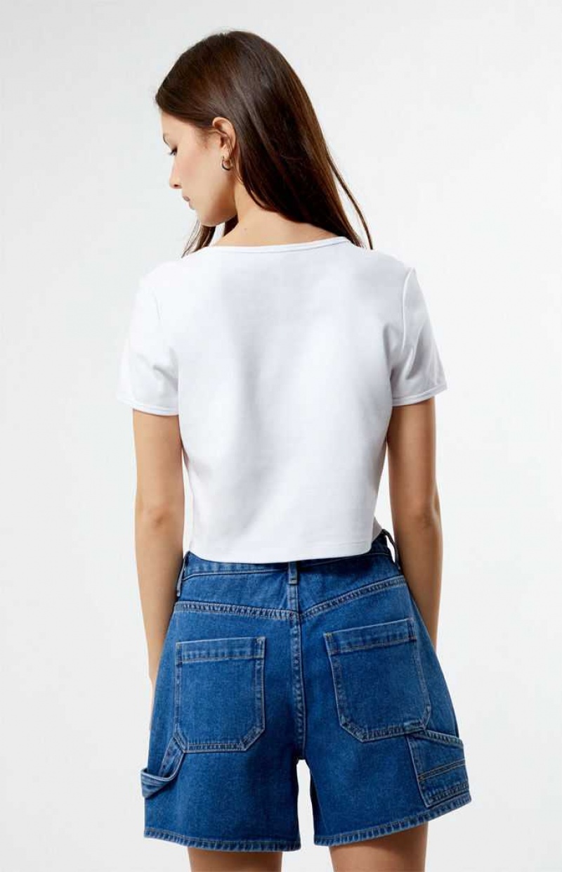 Dámské Topy PacSun 1980 Denim Bílé | 32HLQTIVX