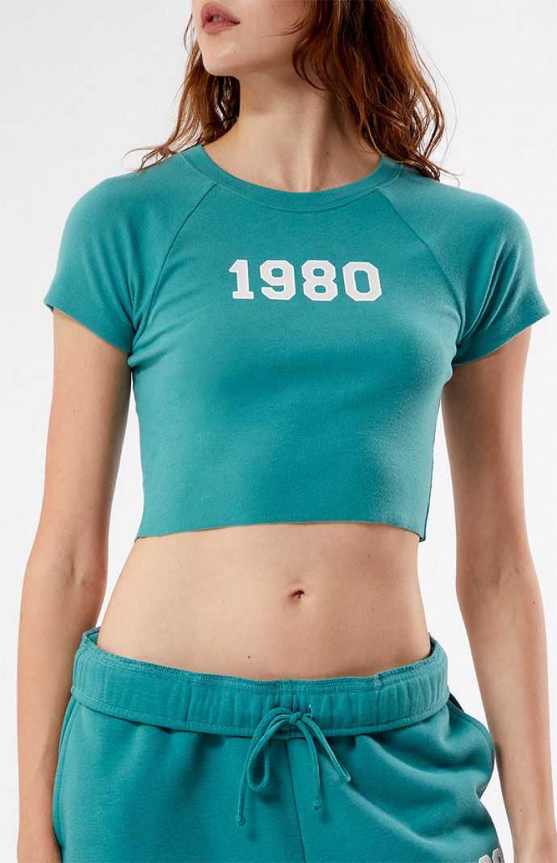 Dámské Topy PacSun 1980 Raglan Zelene | 09WFEUPLT