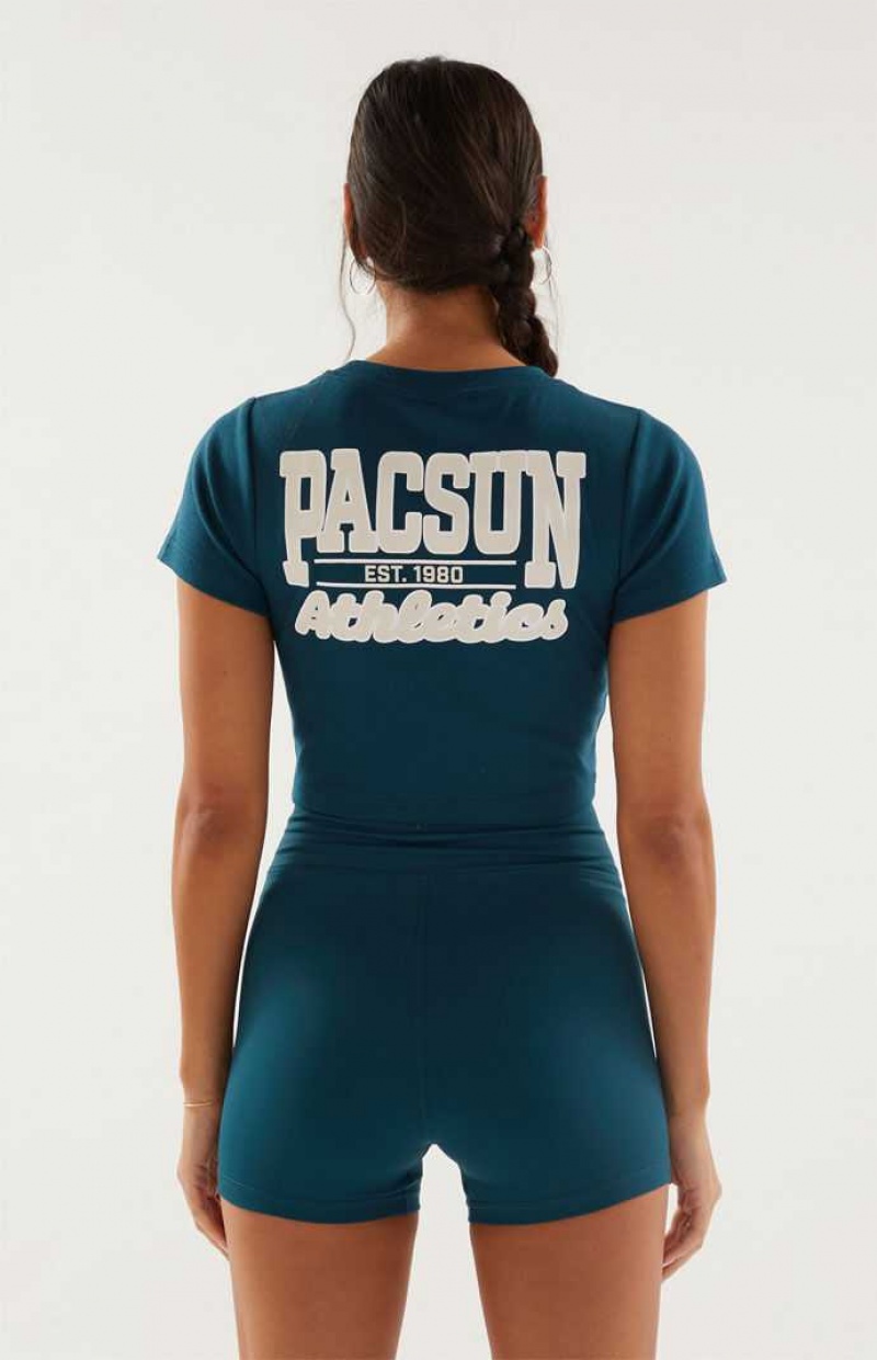 Dámské Topy PacSun Athletics Baby Tmavě Blankyt | 62QCDMKSO