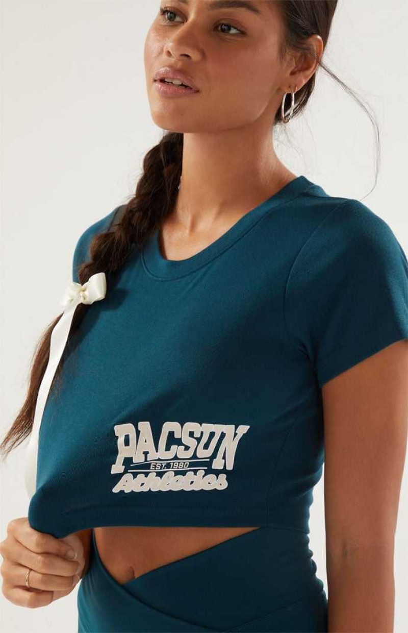 Dámské Topy PacSun Athletics Baby Tmavě Blankyt | 62QCDMKSO