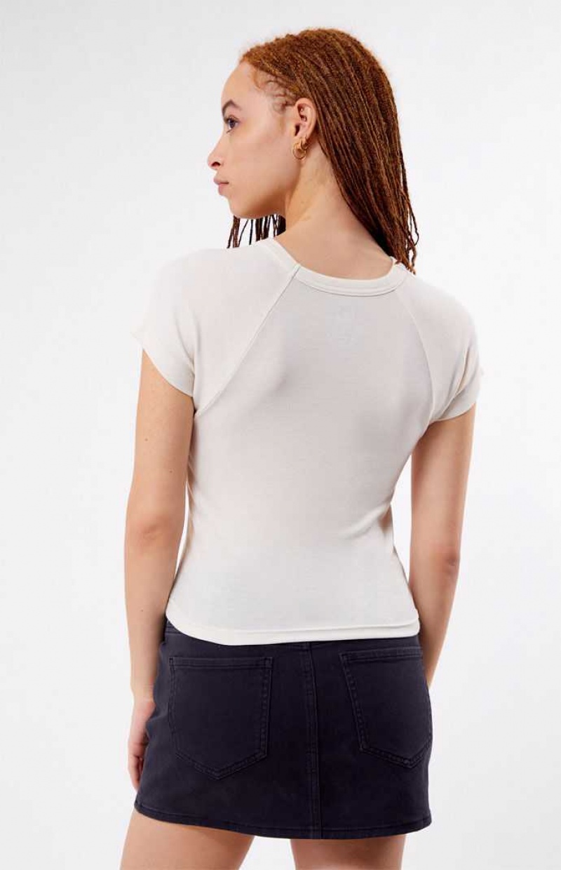 Dámské Topy PacSun Cocktail Lounge Raglan Bílé | 18WDCTLZP