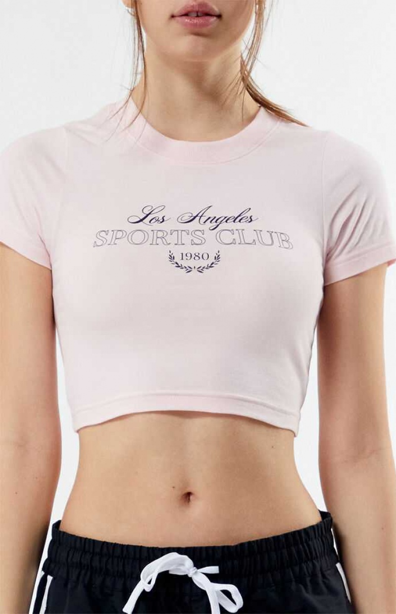 Dámské Topy PacSun Los Angeles Sports Club Baby Světle Růžové | 20YMLDUVT