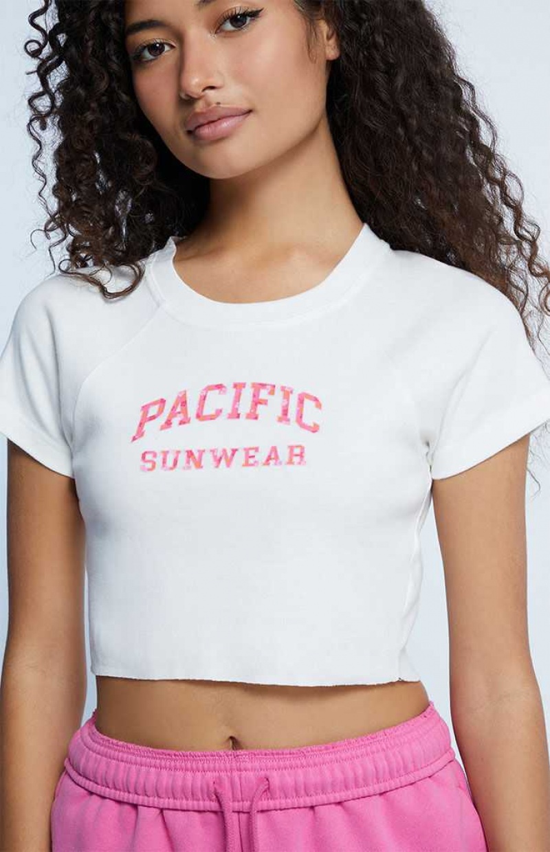 Dámské Topy PacSun Pacific Sunwear Raglan Baby Bílé | 63UCPBNJR