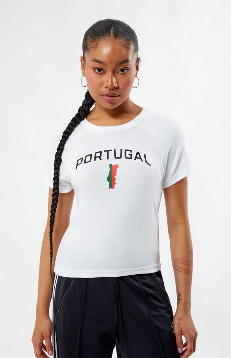 Dámské Topy PacSun Portugal Raglan Bílé | 59UZNBSTG