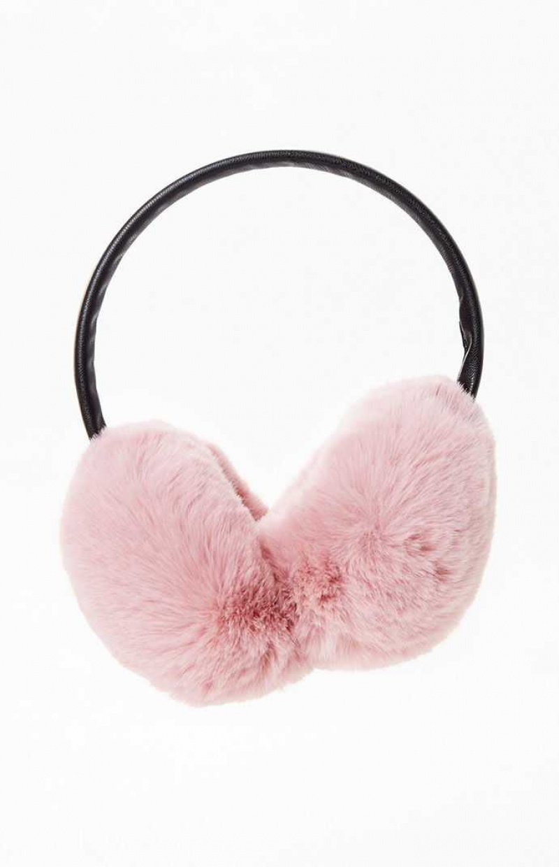 Dámské Čepice PacSun Faux Fur Earmuffs Růžové | 57XGNRMWO