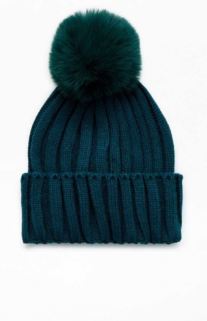 Dámské Čepice PacSun Pom Pom Zelene | 17SLRWCTJ