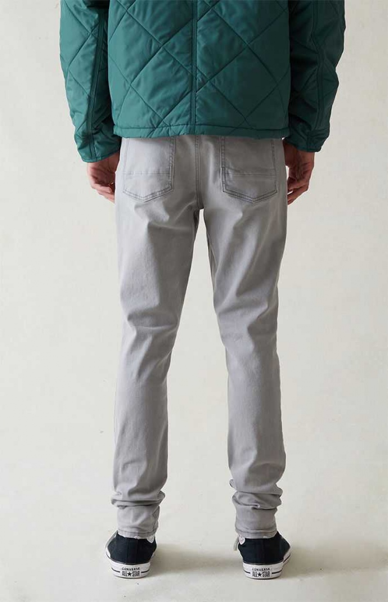 Pánské Džíny PacSun Eco High Stretch Gray Stacked Hubená Šedé | 68TPYHFRW