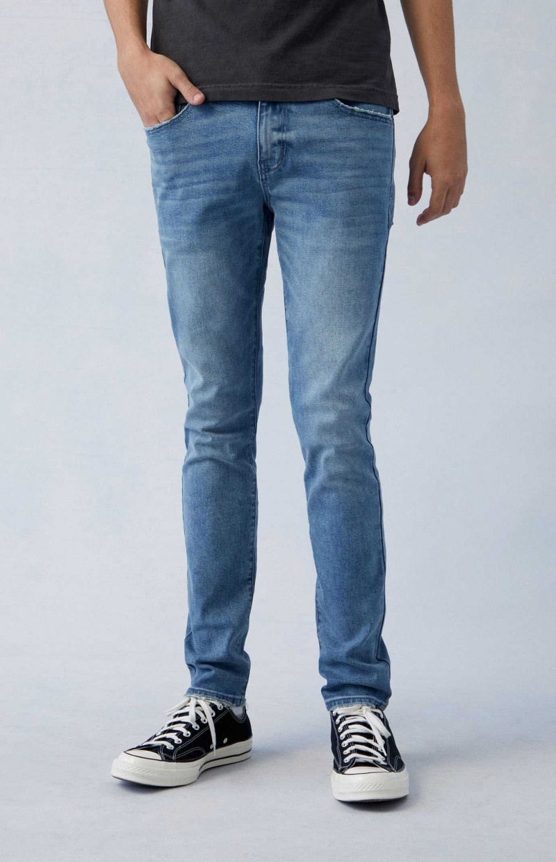 Pánské Džíny PacSun Eco High Stretch Indigo Hubená Indigo | 67TPOHCDB