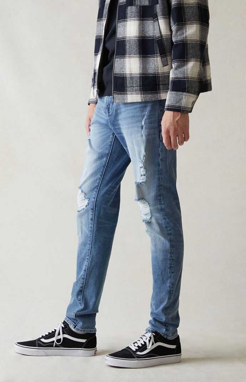 Pánské Džíny PacSun Eco Pohodlí Stretch Indigo Slim Indigo | 69PXUMJDN