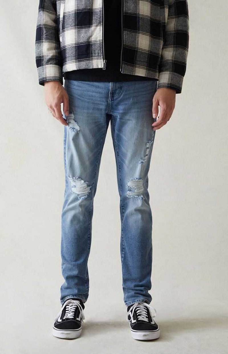 Pánské Džíny PacSun Eco Pohodlí Stretch Indigo Slim Indigo | 69PXUMJDN