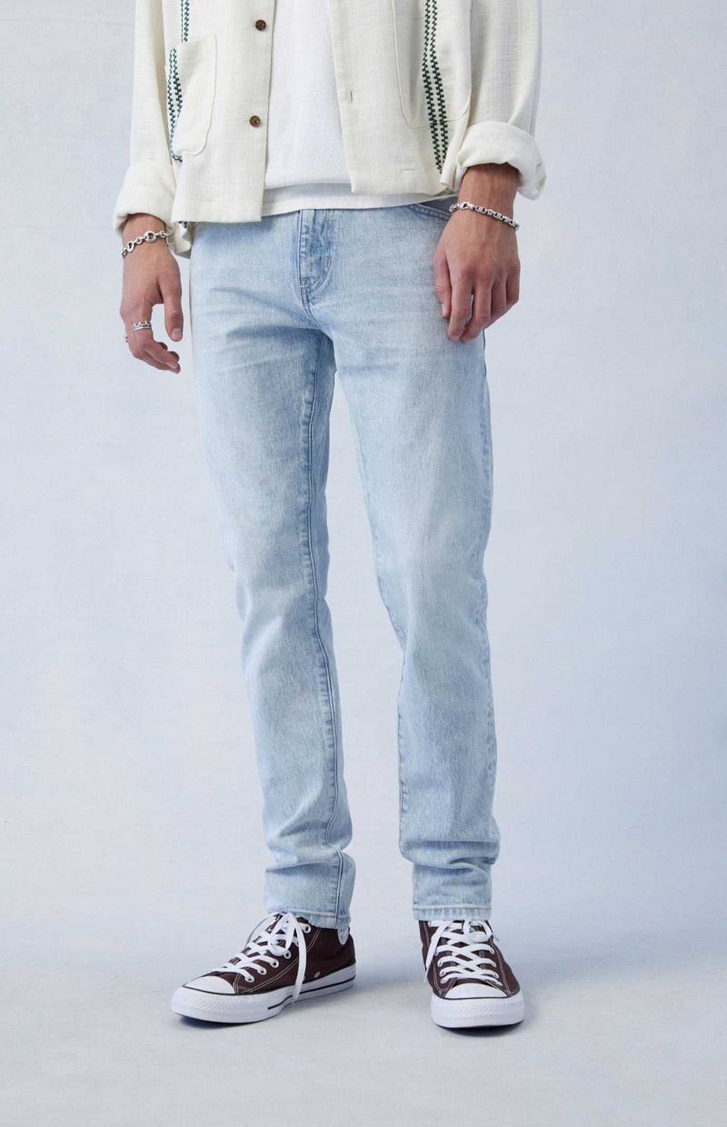 Pánské Džíny PacSun Eco Pohodlí Stretch Light Indigo Slim Světle Indigo | 15MVKTQBI