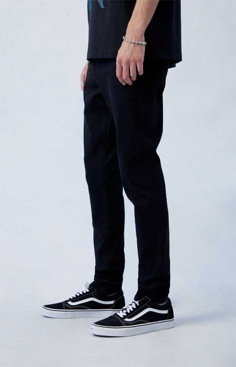 Pánské Džíny PacSun High Stretch Black Stacked Hubená Černé | 02OUDQGRF