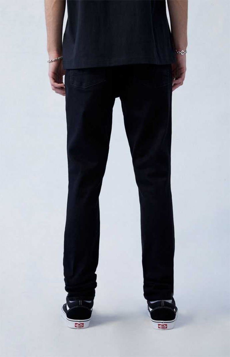 Pánské Džíny PacSun High Stretch Black Stacked Hubená Černé | 02OUDQGRF