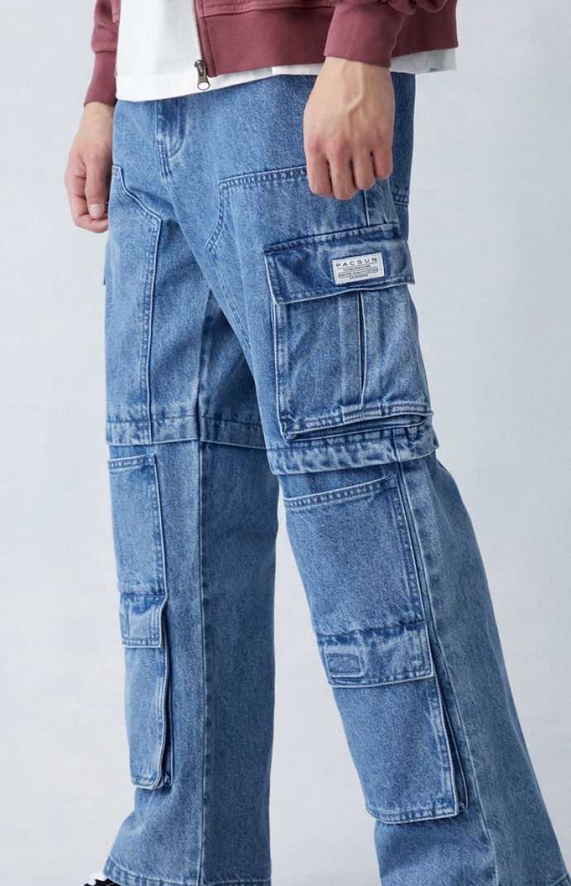 Pánské Džíny PacSun Indigo gy Cargo Indigo | 38HPVBWUZ