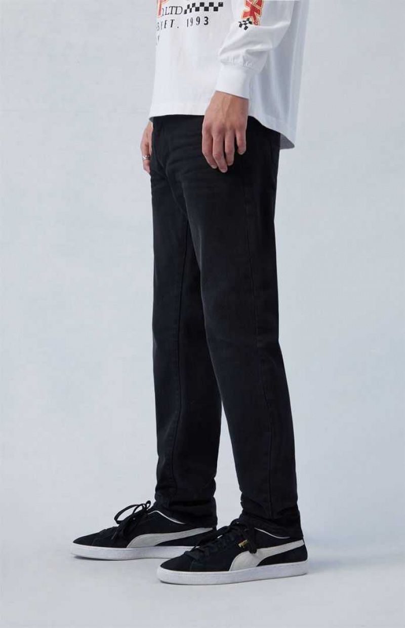 Pánské Džíny PacSun Pohodlí Stretch Black Atletické Slim Černé | 60CLTSQDG