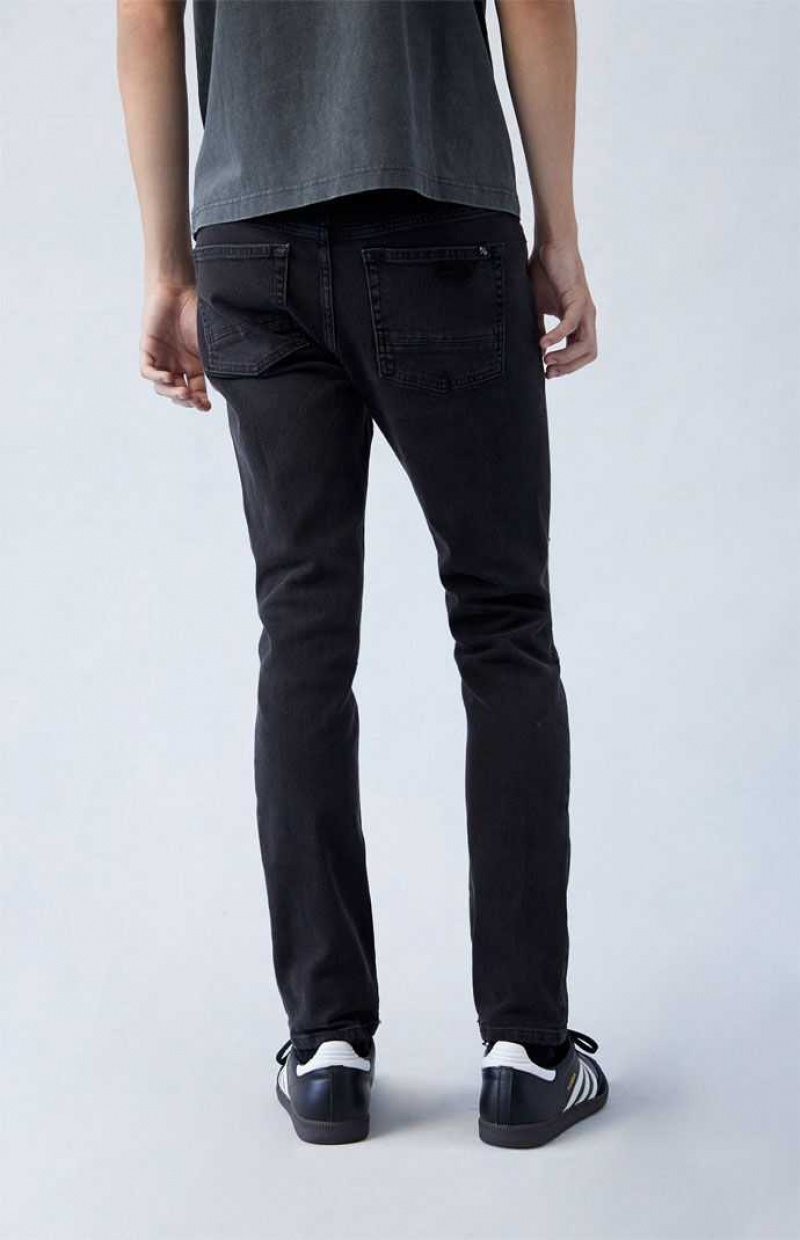 Pánské Džíny PacSun Pohodlí Stretch Black Hubená Černé | 29IVUAEWY