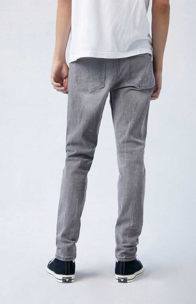 Pánské Džíny PacSun Pohodlí Stretch Gray Stacked Hubená Šedé | 50UYRPKAN