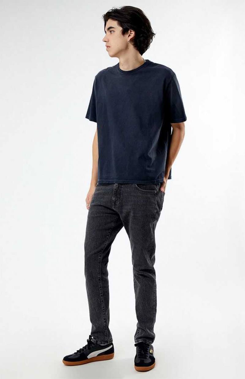 Pánské Džíny PacSun Pohodlí Stretch Washed Black Slim Černé | 61QEPMALZ