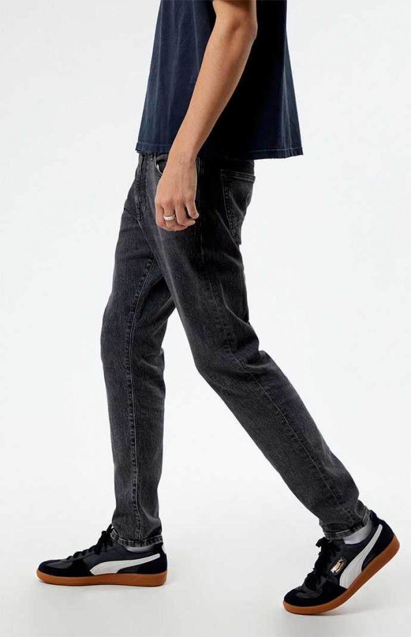 Pánské Džíny PacSun Pohodlí Stretch Washed Black Slim Černé | 61QEPMALZ