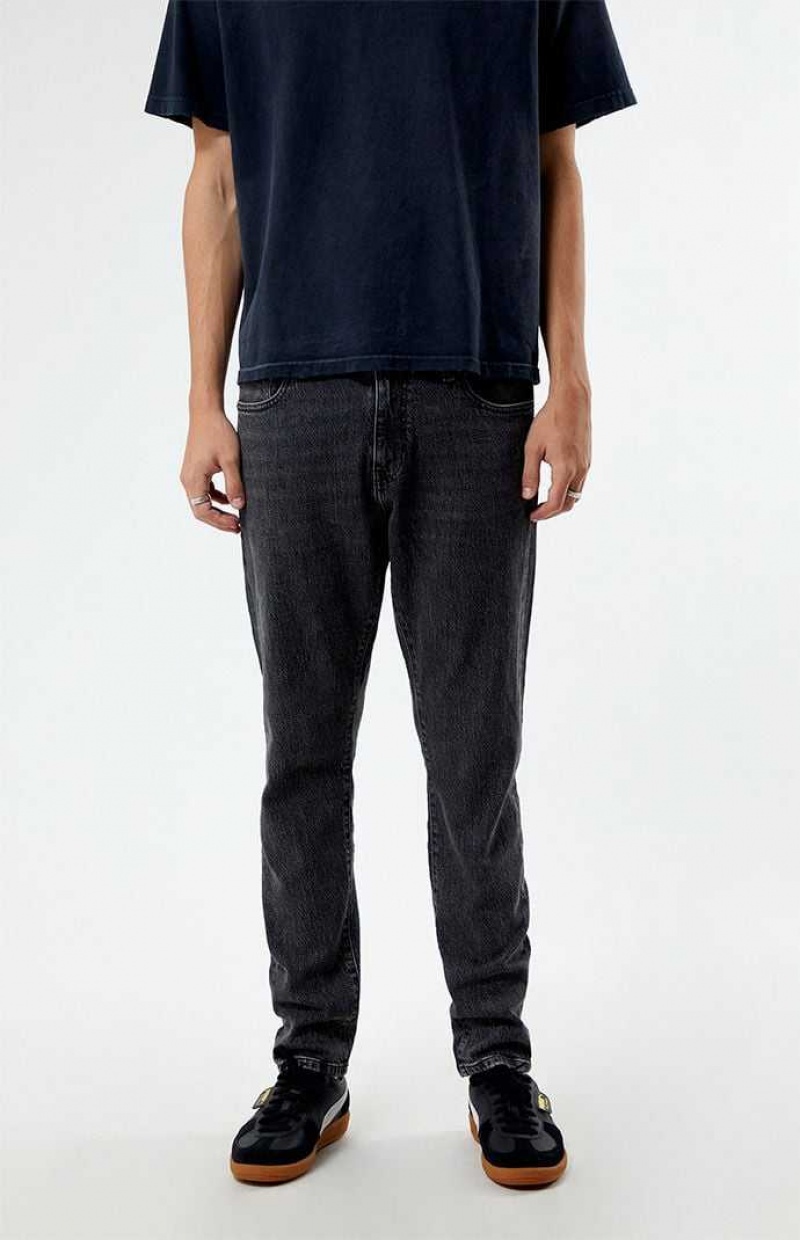 Pánské Džíny PacSun Pohodlí Stretch Washed Black Slim Černé | 61QEPMALZ