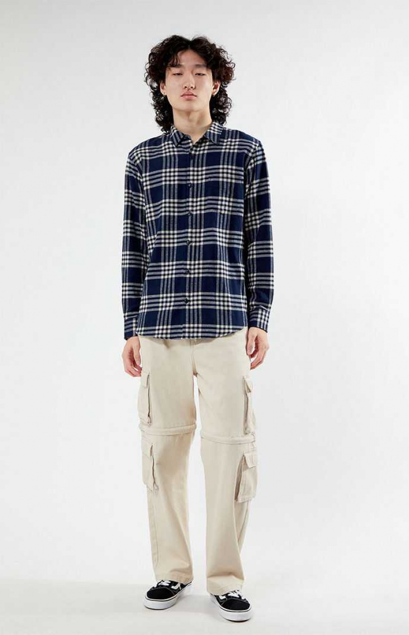 Pánské Košile PacSun Blue Plaid Classic Blankyt | 05THJZIYS