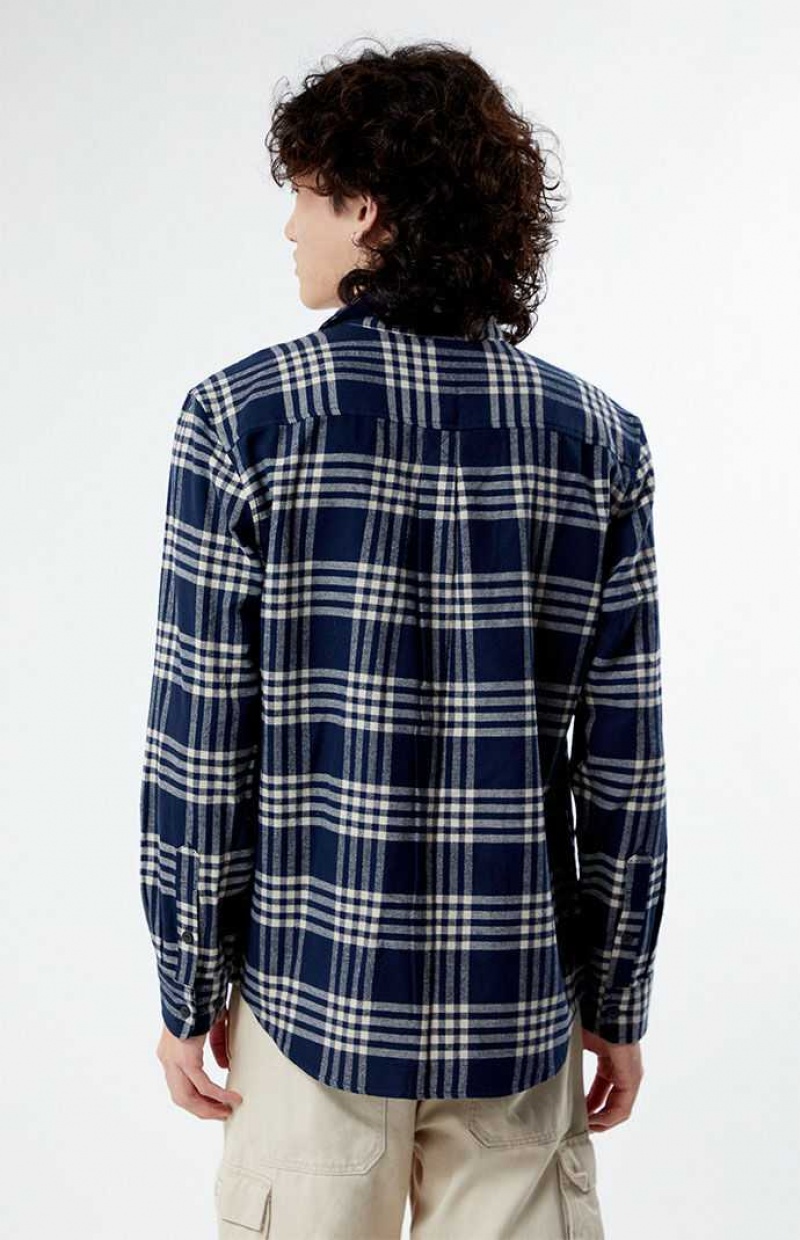 Pánské Košile PacSun Blue Plaid Classic Blankyt | 05THJZIYS