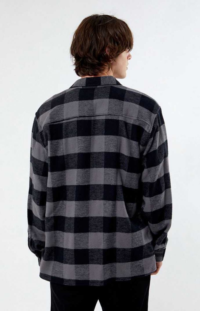 Pánské Košile PacSun Buffalo Plaid Classic Button Down Černé | 49AZPGNUW