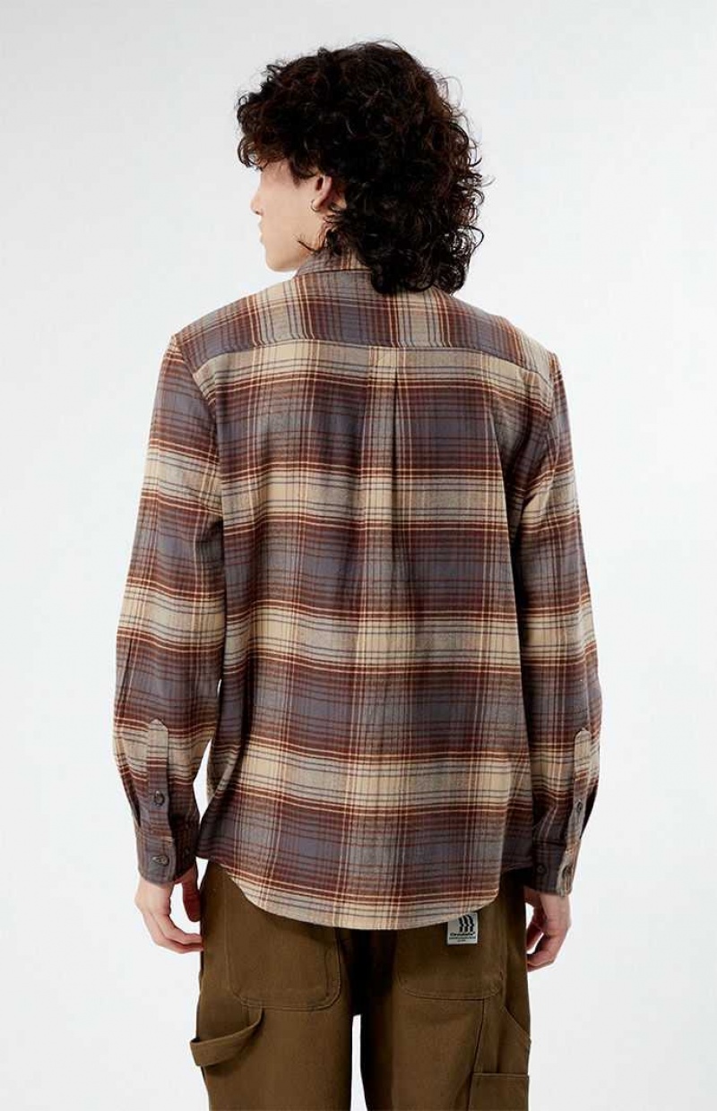 Pánské Košile PacSun Plaid Classic Hnědé Černé | 56HZARMKY