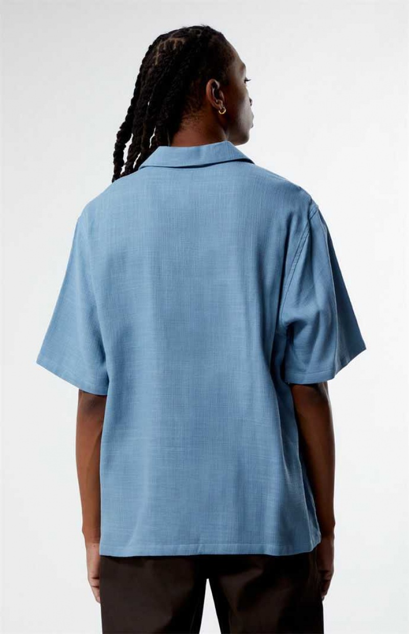 Pánské Košile PacSun Provincial Blue Oversized Camp Blankyt | 54PFUSMZC