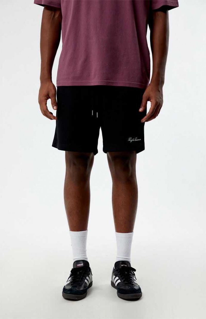 Pánské Kraťasy PacSun Black Mesh Basketball Černé | 63BIKETWA