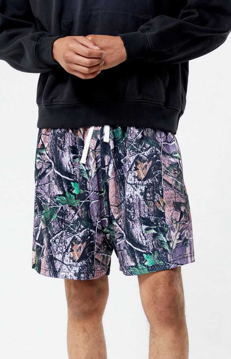 Pánské Kraťasy PacSun Camo Mesh Basketball CAMOUFLAGE | 28OYLXSEP