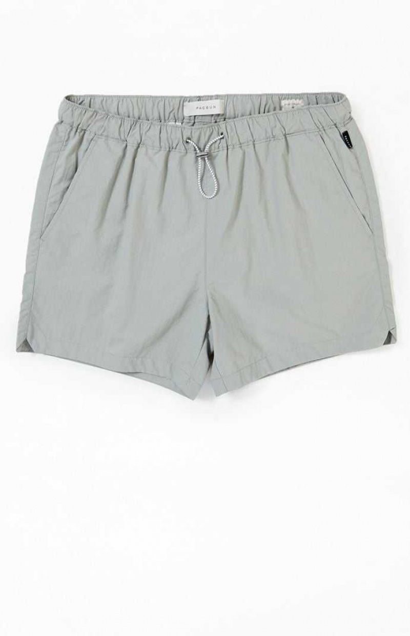 Pánské Kraťasy PacSun Gray Nylon Šedé | 95KDWAXEF