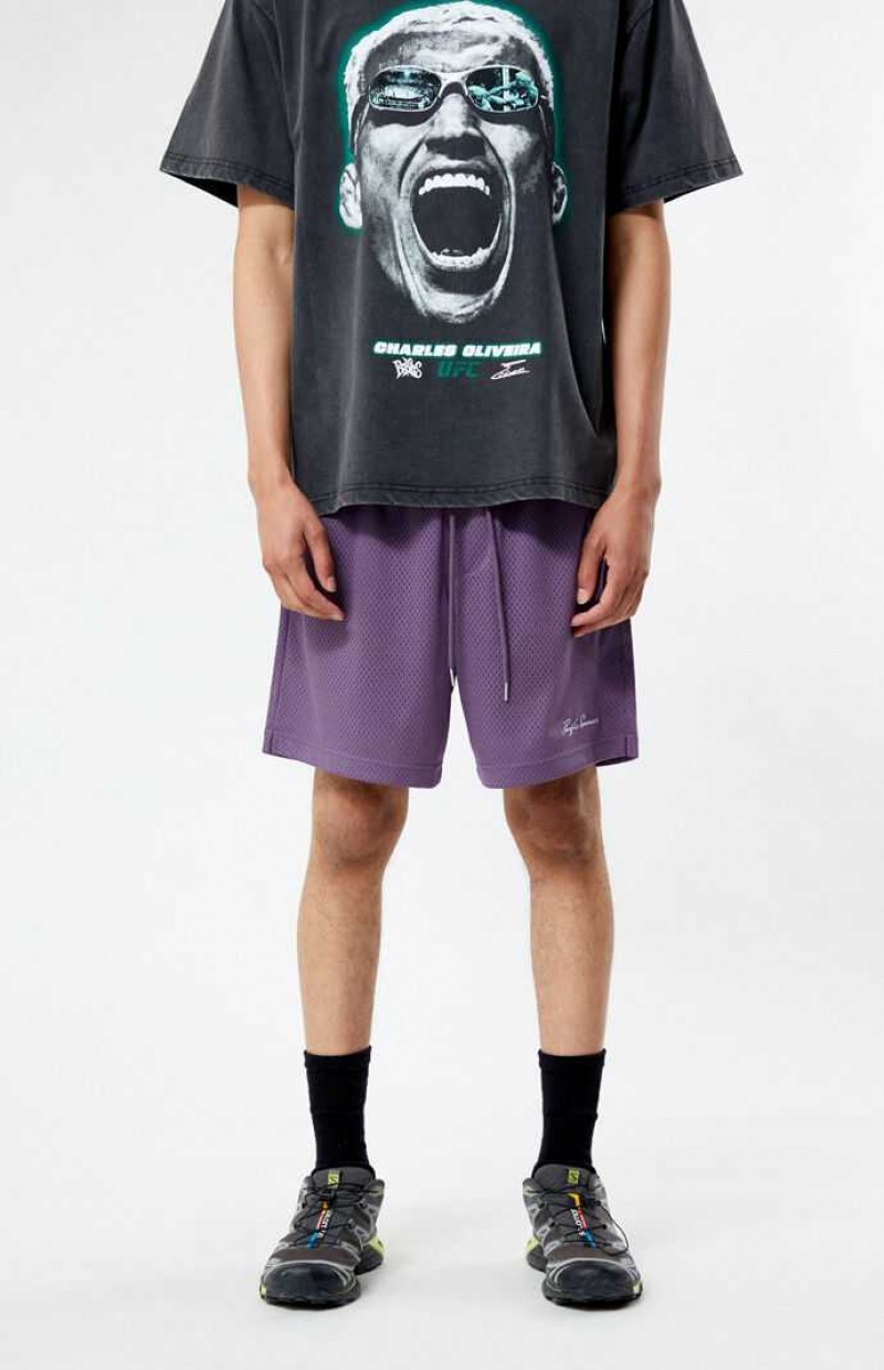 Pánské Kraťasy PacSun Purple Mesh Basketball Fialové | 63AQKXNIV