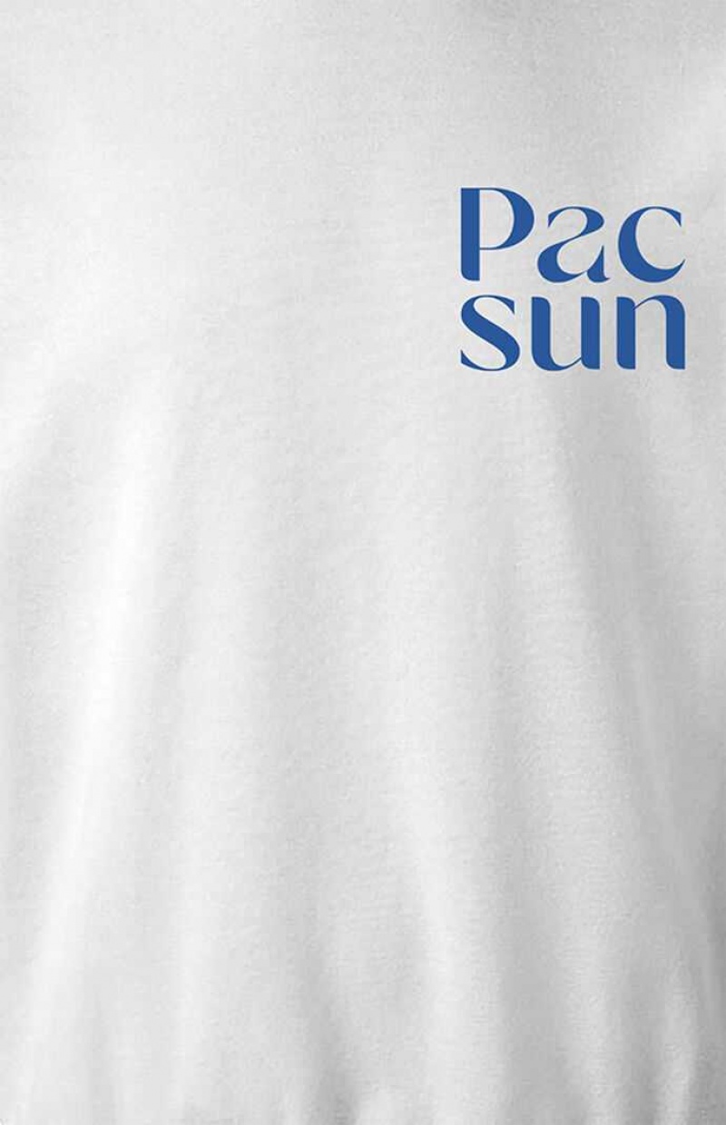 Pánské Mikiny PacSun Crew Neck Bílé | 36DIJYZMT