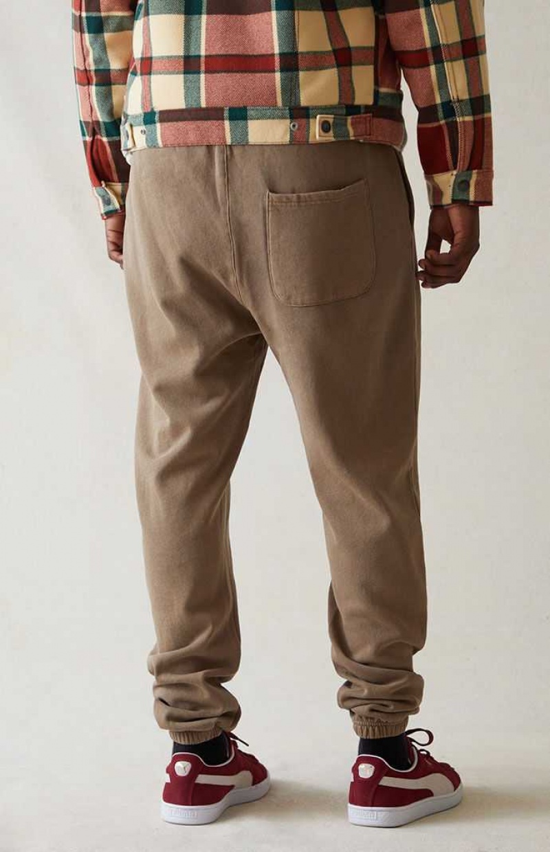 Pánské Teplákové Kalhoty PacSun Washed Tan Hnědé | 30VMXABLI